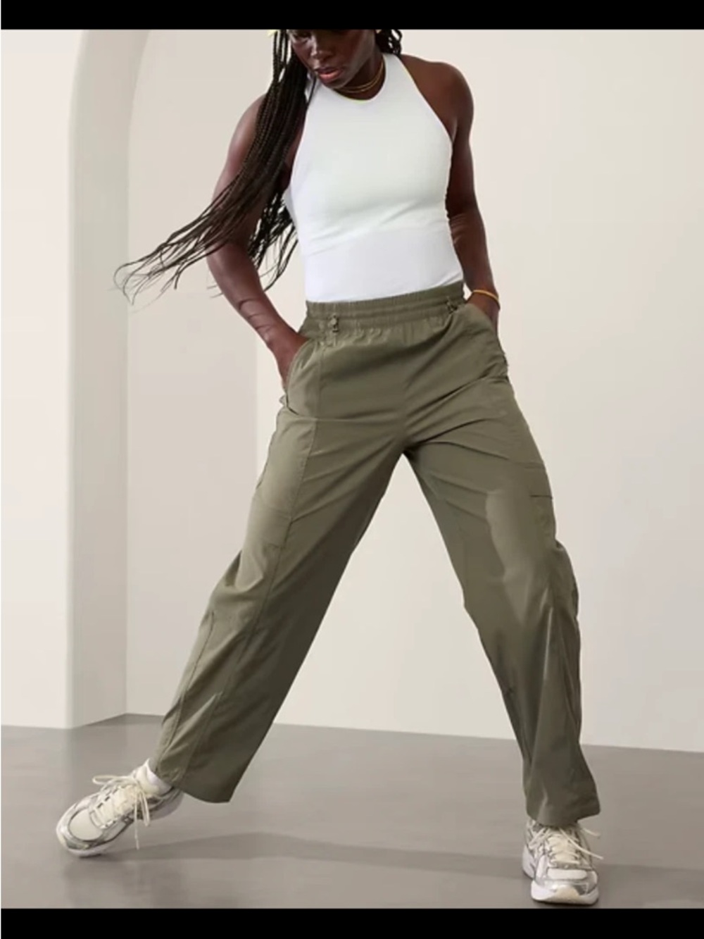 NWOT Athleta Cascade Cargo Poplin Pant